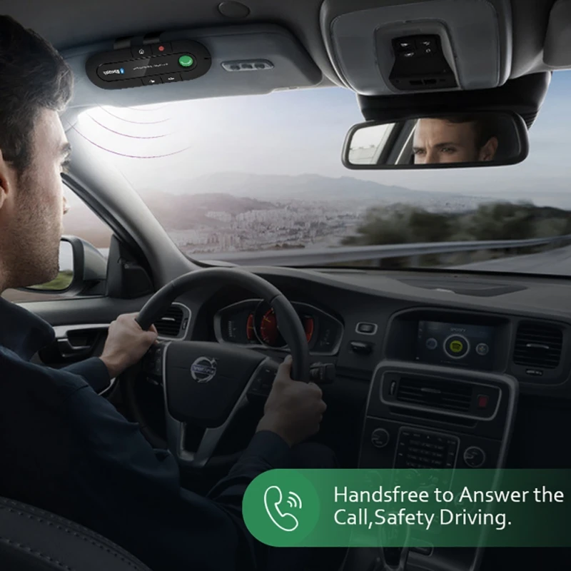 Bluetooth автомобильный динамик Портативный Hands Free Беспроводная резонирующая коробка MP3-плеер солнцезащитный козырек клип динамик телефон
