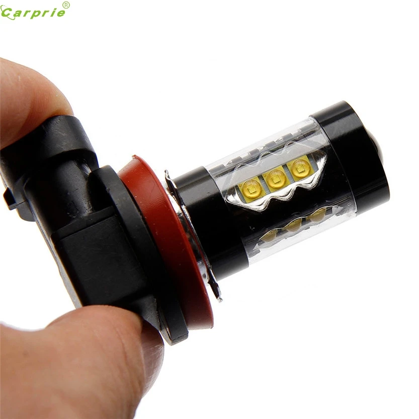 

2017 New HOT 2pc H11 80W White 6000K LED Lamp Bulb for Car Head Light Fog Tail Driving Sep 09 Dropship 5up