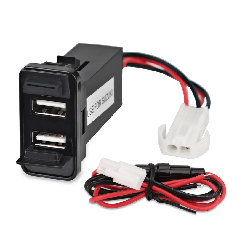 Автомобильная розетка с двумя USB портами для зарядки автомобиля|charger adapter|usb powerdouble