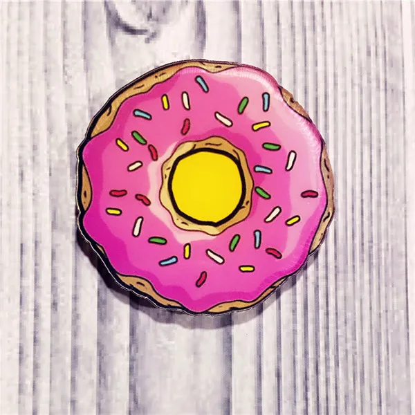 

1PCS hot Kawaii Harajuku Doughnut Badge Acrylic Brooch For Clothes Decorative Rozet Collar Scarf Lapel Pin Broach Gift