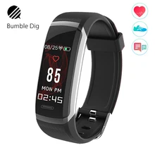 Влагостойкие умные часы с ремешком монитор сердечного ритма цветной экран фитнес-трекер Bluetooth для Android IOS Телефон женские мужские Смарт часы
