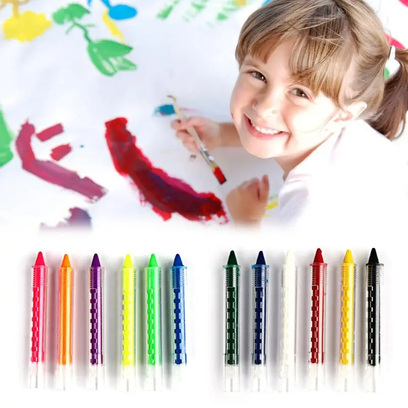 6 цветов, карандаши для рисования лица, сплайсинговая структура, карандаш для рисования лица, Рождественская краска для тела, ручка-карандаш для детской вечеринки, макияж