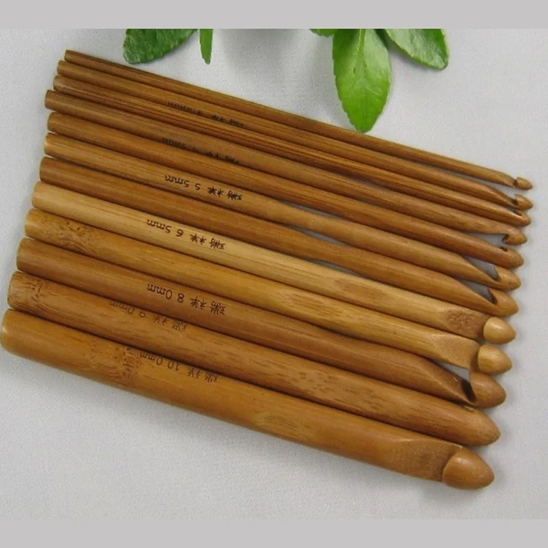 Weaving Tools Big Yarn Sweater Needle Eco Friendly Bamboo Crochet Set