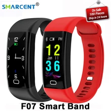 F07 Водонепроницаемый умный Браслет монитор сердечного ритма кровяное давление фитнес-трекер спортивные принадлежности часы для ios android