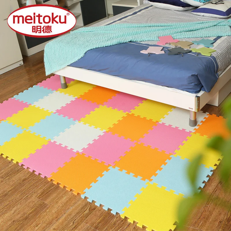 Meitoku EVA Foam Enigma do Jogo do bebê Mat/18 ou 24/lot Exercício de Bloqueio Telhas do Tapete Do Assoalho Tapete para garoto, Cada 30 cm X 30 cm, 1 6cmthick