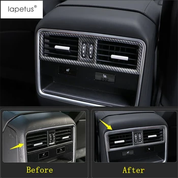 

Lapetus Accessories For Porsche Cayenne 2018 - 2020 ABS Armrest Box Rear Air Conditioning AC Vent Outlet Molding Cover Kit Trim