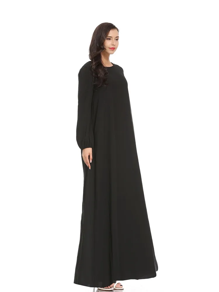 Осенне-зимнее женское платье, повседневное элегантное однотонное длинное платье, женское винтажное платье с поясом и рукавами-фонариками для вечеринки, черное платье