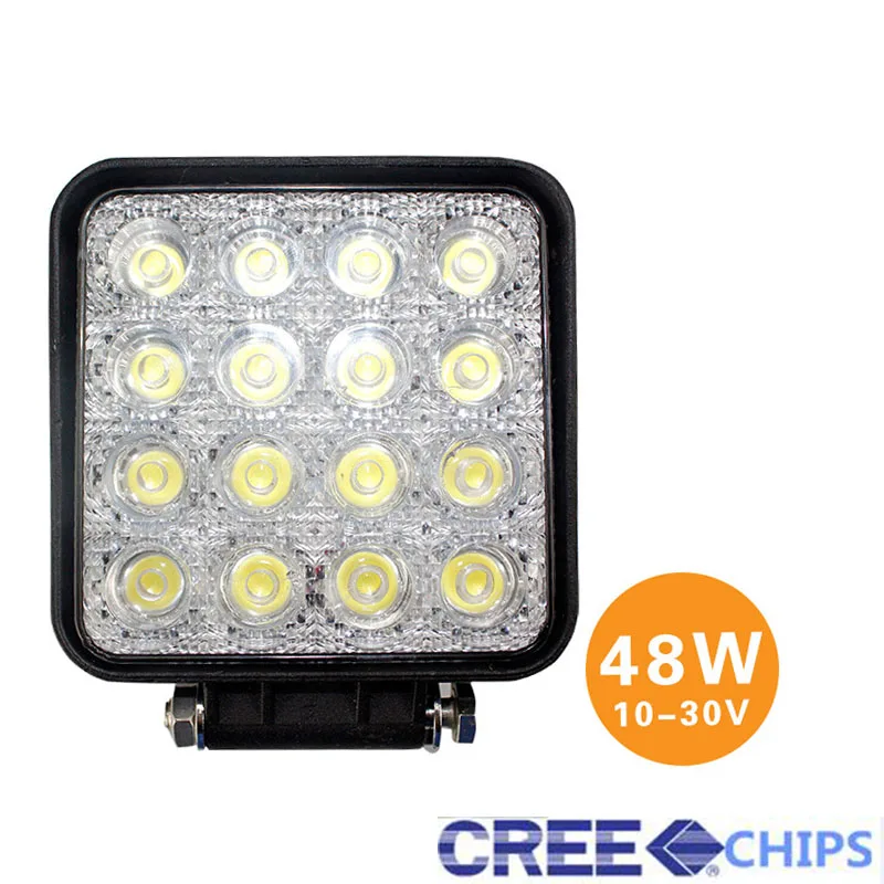 

AoxFune 1PCS 4 Inch 48W LED Light Bar Cree Chip Waterproof Flood Spot Combo Beam Offroad Tractor Boat Military Equipment 12V 24V