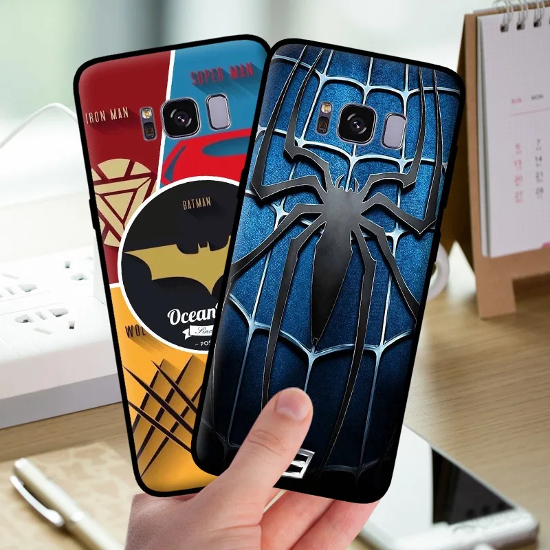 

For samsung S6 S7 S8 Plus J3 J5 J7 A3 A5 A7 Note8 case Silicone Cover soft shell Back in fitted phone case Marvel Comics Spider
