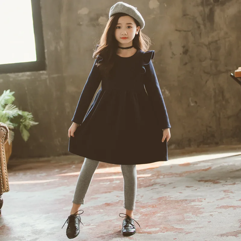 

Baby Girls Dress New 2018 Winter Plus Velvet Warm Baby Princess Cotton Girls Christmas Dress Mother and Daughter Dress,#3692