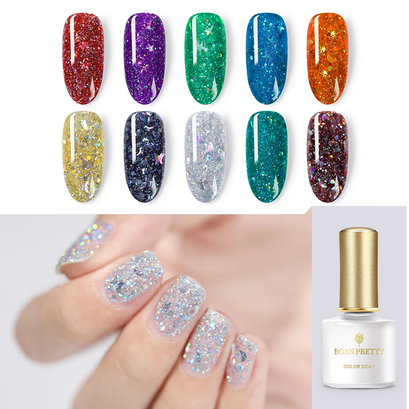 Buy BORN PRETTY Holographic Gel Nail Polish Laser