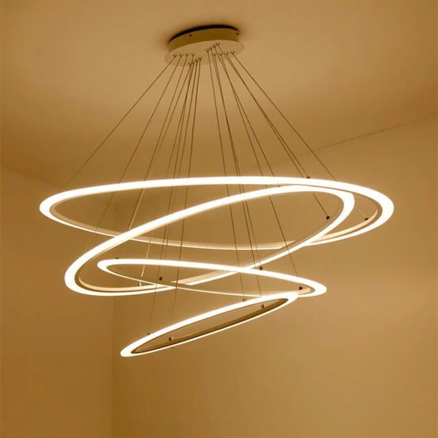 Modern Dinning Room LED Round Pendant Lighting LED Oval ...