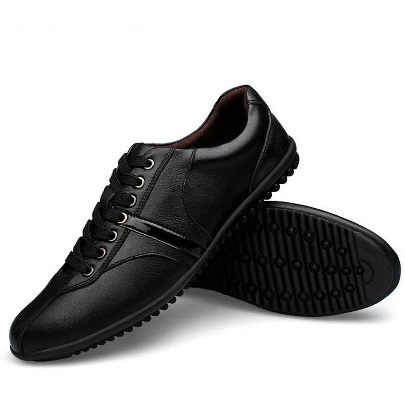 Haute 65 Taille Qualité 28 Hommes De Chaussures Véritable La En Cuir Doux Casual Black Plus ULpqSMzGV