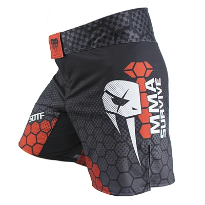 SOTF MMA Geometry Technology Snake Head Fitness Breathable boxing shorts Tiger Muay Thai mma shorts kickboxing fight pants sanda - Цвет: SOTF-DK6