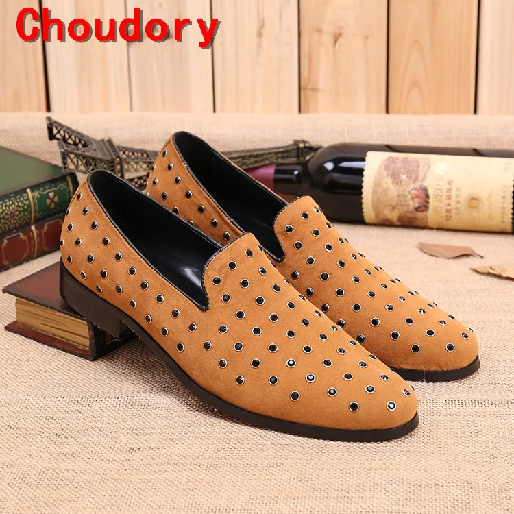 Choudory/Zapatillas Hombre черный шипами Мокасины мужские итальянские кожаные туфли повседневные Sapatos masculino праздничное платье официальная обувь для мужчин