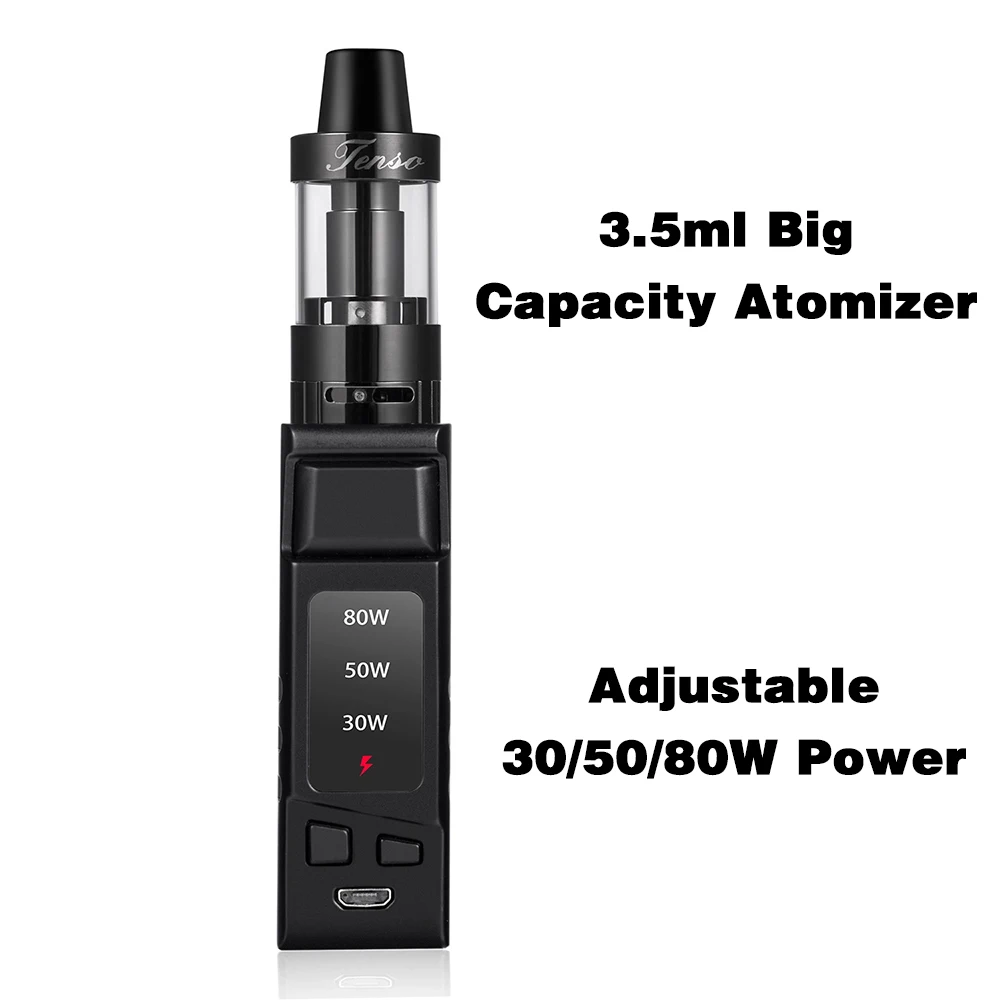 DOTENT SD 80W Electronic Cigarette 510 Thread 3.5ml Atomizer 2000mAh Built-in Battery Metal Body Shisha Pen Vape Starter Kit DOTENT SD 80W Electronic Cigarette 510 Thread 3.5ml Atomizer 2000mAh Built-in Battery Metal Body Shisha Pen Vape Starter Kit