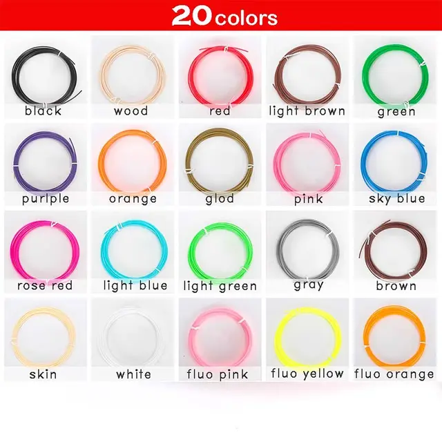 Cheap Myriwell 3D Scribble Pen Low-Heat BPA-Free Non-Toxic Plastic Scribble Kit Multi-Color ABS Filament With 20color*10meters