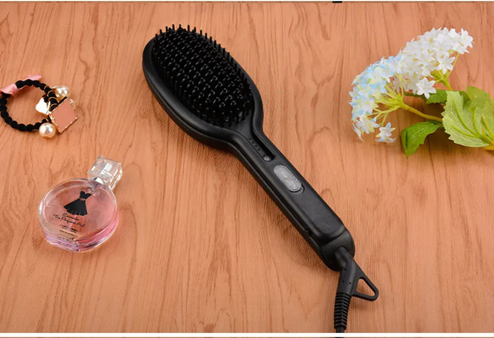 Бигуди для волос Расческа для прямых волос керамический нагрев отрицательные лоники электрические щетки для волос Инструменты для укладки Регулируемая температура