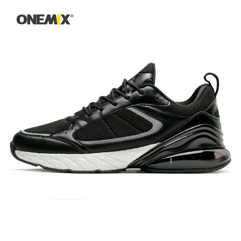 ONEMIX/мужские кроссовки для женщин; классические кроссовки для бега в стиле ретро; Zapatillas; спортивная обувь; Прогулочные кроссовки - Цвет: Black Silver 1515M