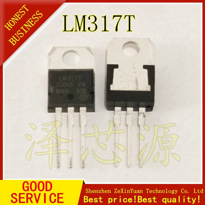 

10PCS/LOT LM317T LM317 TO-220 Adjustable Voltage Regulator