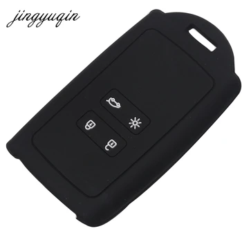 Keyforkess Set di chiavi per auto in Silicone per Renault Koleos Kadjar Megan 2016-2017 custodia protettiva per portachiavi a distanza - Jingyuqin Set di chiavi per auto in Silicone per Renault Koleos Kadjar Megan 2016 2017