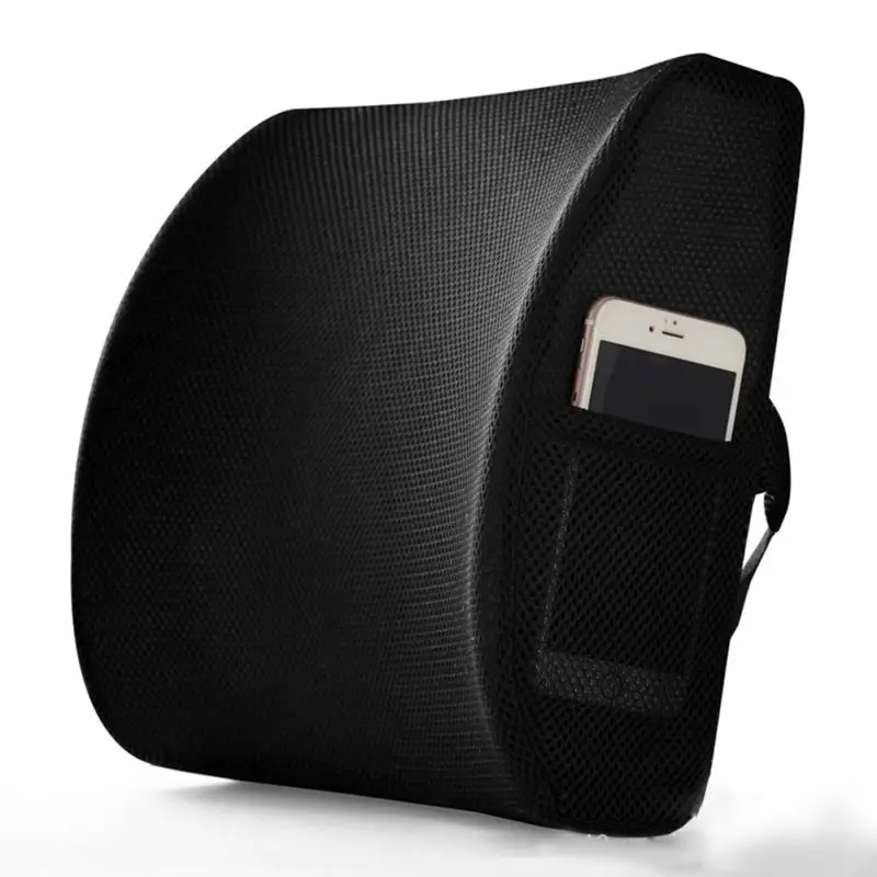 

Lumbar Cushion Lower Back Support Pillow for Car Seat Office Chair Soft Memory Foam Massager Waist Cushion Pillow OX