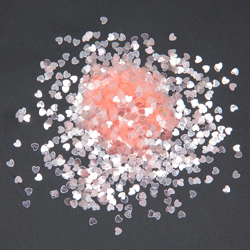 heart lt pink 3mm Темно-розовый синий микс блесток пайеток 3 мм ультра тонкий блестящая Звезда ПВХ свободные блестки ремесло DIY маникюр Дизайн ногтей украшения 20 г - Цвет: heart lt pink 3mm