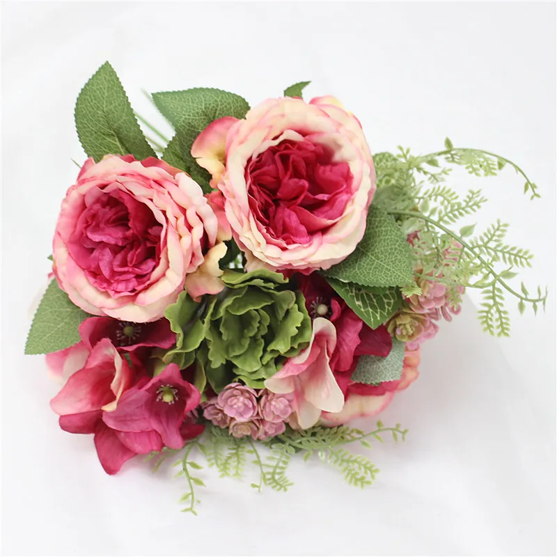 Rose red CHUXIN искусственный цветок, свадебный букет в руках невесты, букет роз, украшение для дома, гостиной, искусственный цветок, подарок на день Святого Валентина - Цвет: Rose red