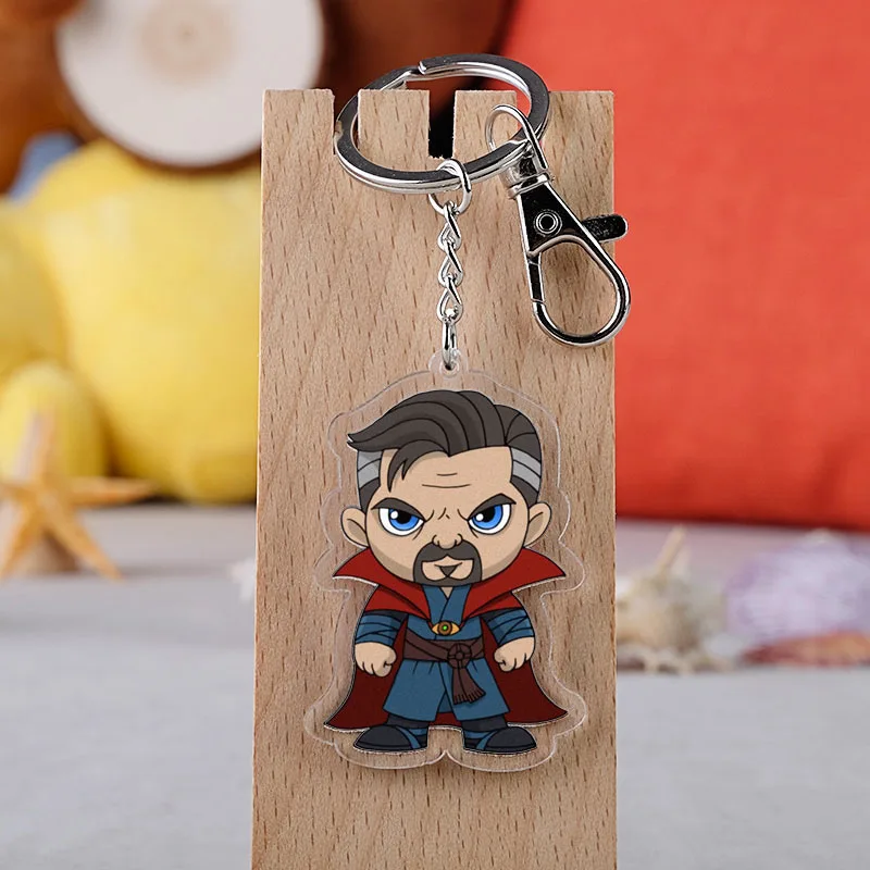 Мстители Капитан Америка танос Железный человек Тор черная Widow Hawkeye Халк пантера акриловый брелок прозрачный кулон брелок - Цвет: H11