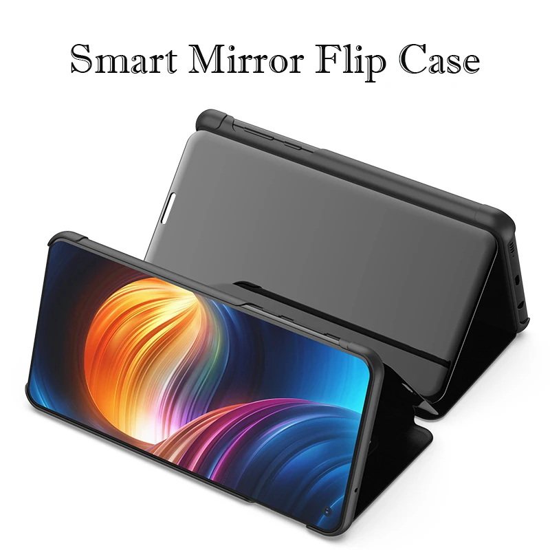 

Smart Mirror Flip Back Cover Leather Case for Huawei P30 Case for Huawei P30 Pro P30 Lite Case Support Wireless Charger Stand