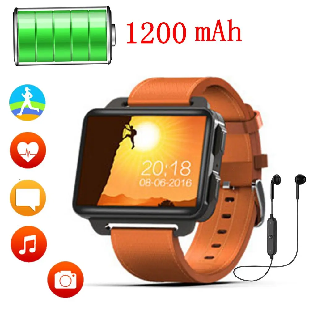 Смарт часы для мужчин DM99 2 дюймов 320*240 экран Android 5 1 3g вызов 1.3MP камера шагомер Пульс