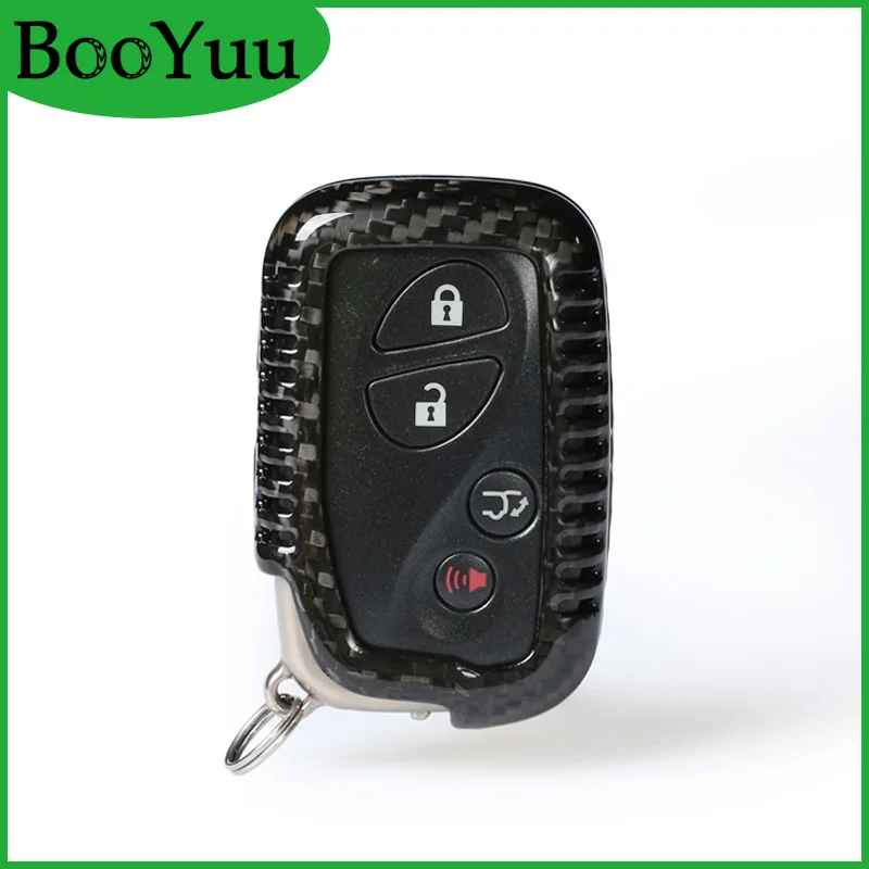 

BooYuu Carbon Fiber Classic black 4 button Remote Key Car key shell key Case key Cover For Lexus ES GS LX RX GX CT