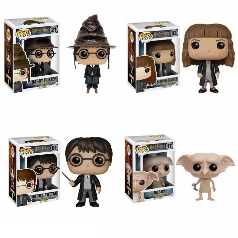 

FUNKO POP Harry Potter Hat Cap Hermione Jean Grang Severus Snape Dobby PVC Action Figure toy Collection Model Doll Gifts Toys