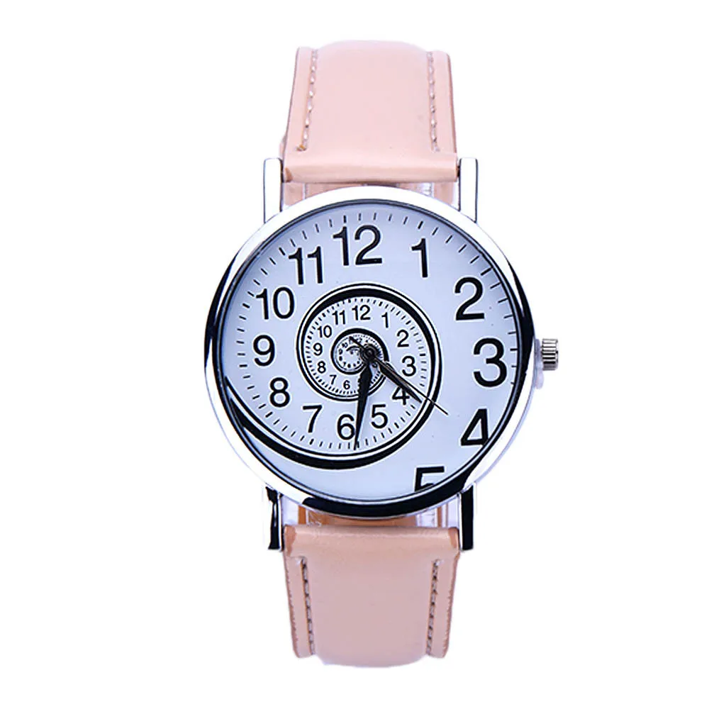 Duobla новые модные женские кожаные часы с узором Swirl аналоговые кварцевые женские наручные часы Relogio Feminino платье горячая Распродажа 40Q