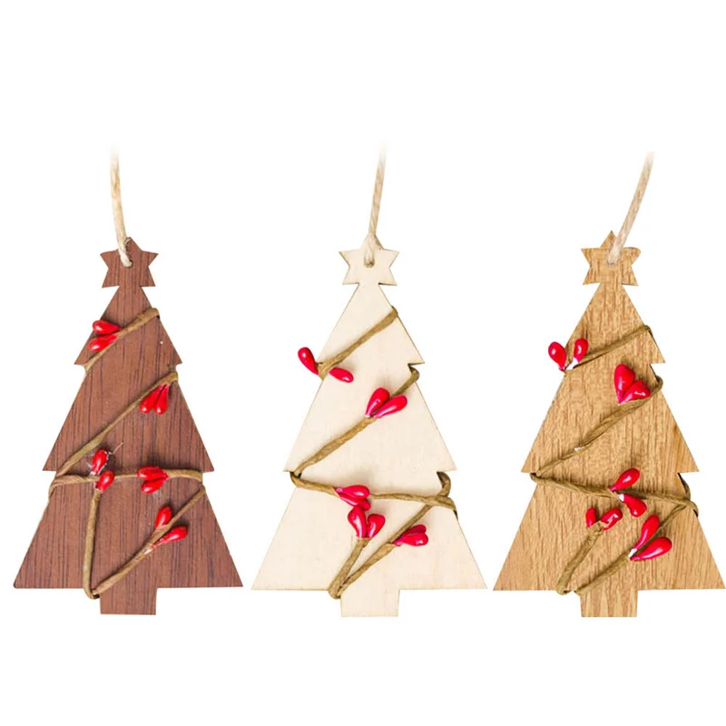 Cute Wooden  Christmas  Hanging Ornaments  1 pc Craft Gifts 