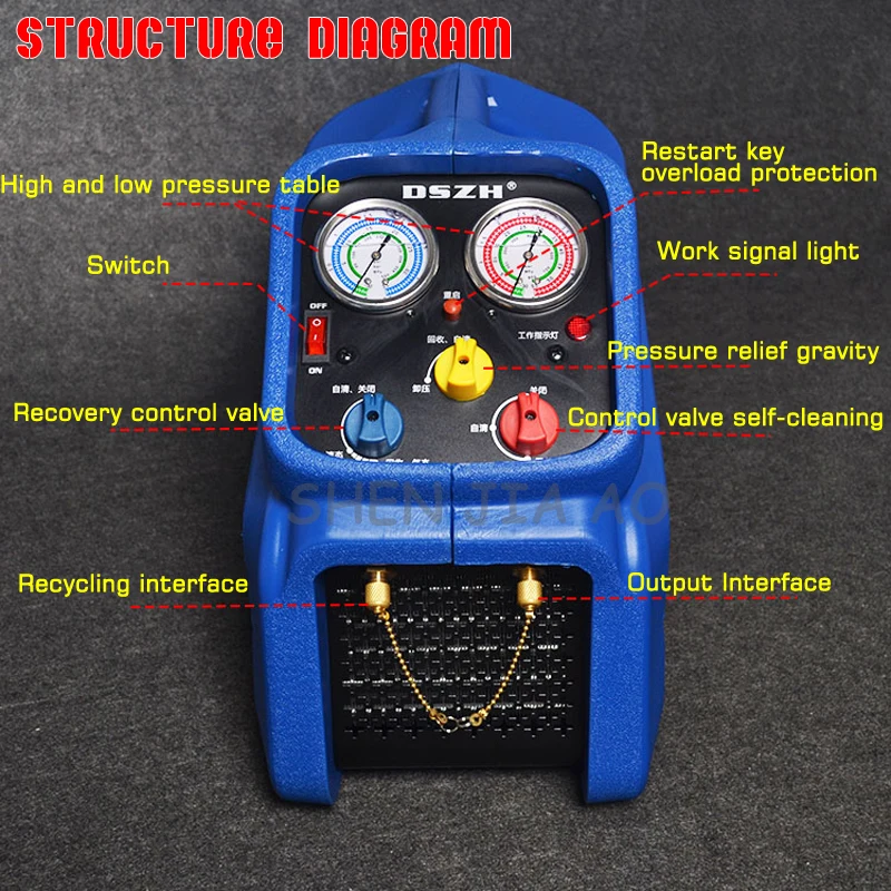 Хладагента переработки машина DSZH-520-22 Кондиционер хладагента фреон снег переработки машины 220 В 1 шт