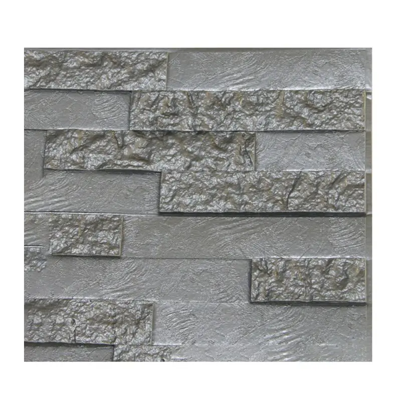 Простые однотонные 3D кирпичная стена наклейки Декор в гостиную пены Водонепроницаемый облицовка стен обои для ТВ фон номер украшения - Цвет: silver gray
