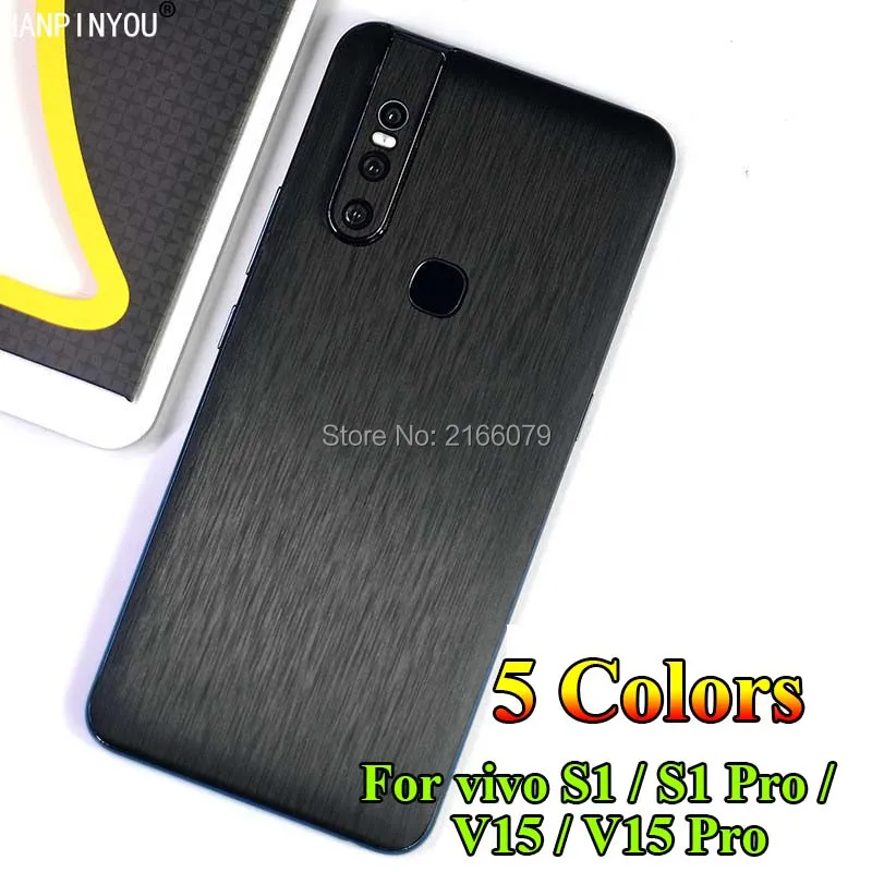 

For vivo S1 S1 Pro V15 V15 Pro Full Cover Back Brushed Metal Decal Skin Protective Film Wire Drawing Sticker