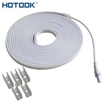 

HOTOOK LED Neon Strip DC24V IP67 Flex Neon LED 4X10mm Flat Surface Neon Rope for Outdoor Waterproof Tape Neon Sign DIY