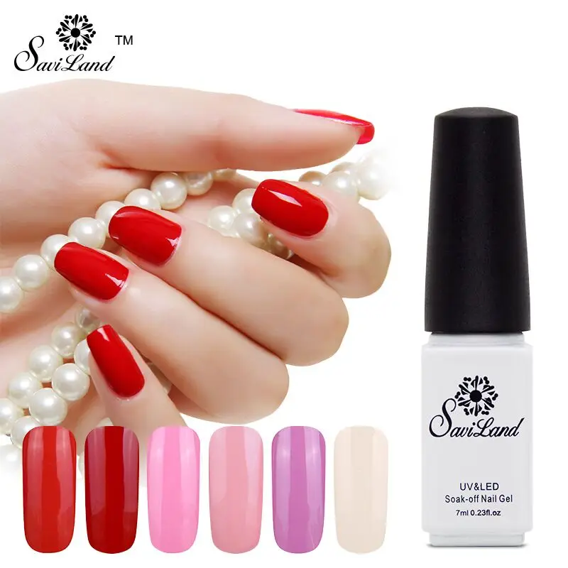 Saviland New Fashion Pure Colors Gel Nail Polish Top And Base UV LED