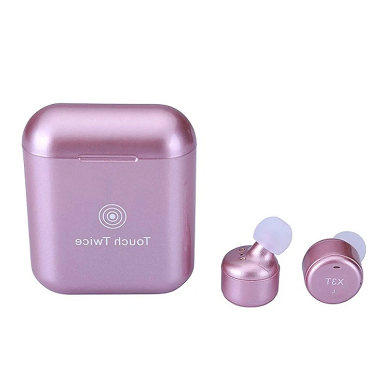 X3T сенсорная кнопка Bluetooth наушники беспроводные с микрофоном мини гарнитуры спортивные зарядные коробки elari для PK X2T X1T наушники - Цвет: Фиолетовый