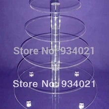 5 Ряды раундов Maypole свадебного торжества Фея акриловый стенд для кексов