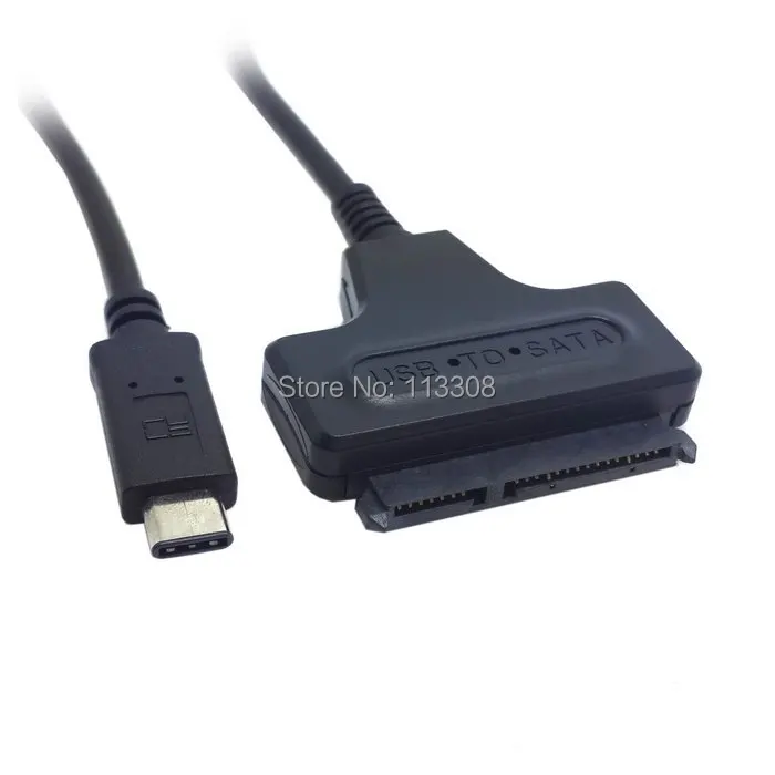 

50pcs / lots Type C USB 3.1 Male to SATA 22 Pin 2.5" Hard disk driver SSD Adapter Cable for Macbook & Laptop ,By Fedex UPS DHL