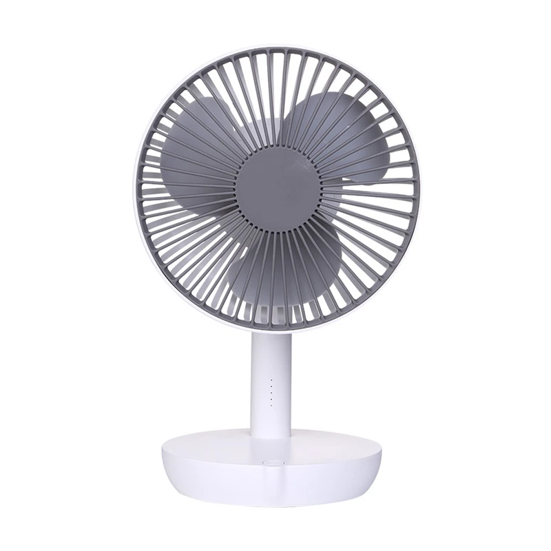 Mini Usb Table Desk Personal Fan, Portable Small Desk Adjustable Head Fan 5 Speeds, Noiseless Fan, For Office Dorm - Цвет: White