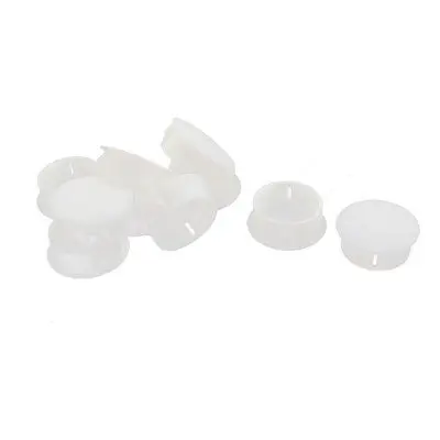 

10 Pcs SKT-25 24.7mm White Plastic Snap in Domed Blank Lock Hole Plug Cover