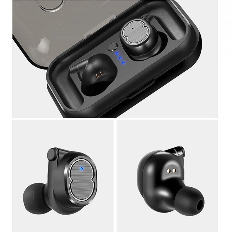 TWS Bluetooth Earphone True Wireless Earbuds 5 0 Bluetooth Headphones Touch Control Headset with Mic for iPhone Xiaomi