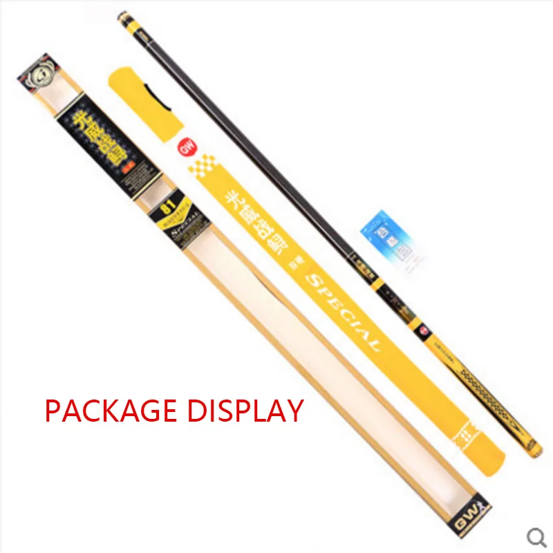 

4.5-8.1m High Carbon Fiber Taiwan Fishing Rod Super Hard Giant Black Hole Pole Carp Herring Poles Fishing Gear