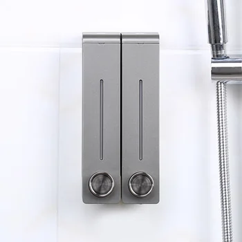 

2pcs/set Liquid Soap Dispenser Wall Mounted Plastic Shampoo Shower Gel Dispensers Hand Sanitizer Bottle For Bathroom Kitchen