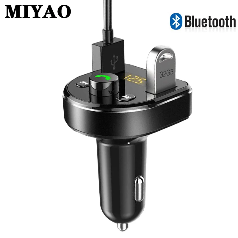

Hands Free Bluetooth Car Kit FM Transmitter Wireless HandsFree Dual USB MP3 Audio Player 4.1A Car Quick Charger Modulator Port