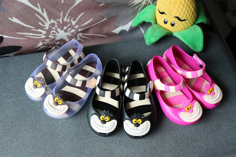 Mini Melissa/прозрачные сандалии для девочек; коллекция года; детские сандалии; прозрачная обувь; сатиновый бант; ПВХ; мягкая подошва; детские сандалии; обувь для дождливой погоды; 15-18 см